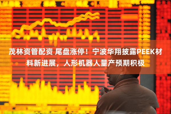 茂林资管配资 尾盘涨停！宁波华翔披露PEEK材料新进展，人形机器人量产预期积极